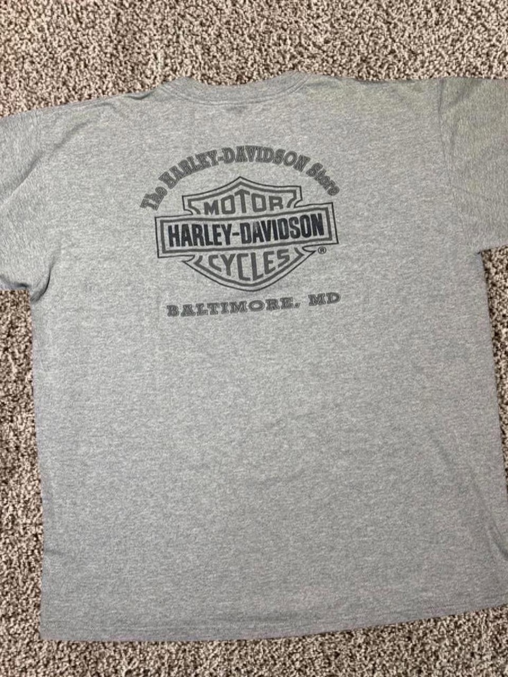 Harley-Davidson Gray Short Sleeve Logo Tee